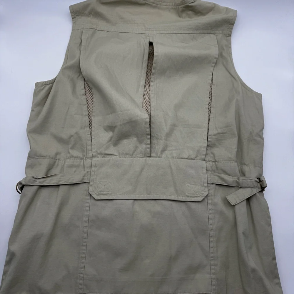 VTG Orvis Khaki Vented Utility Vest with Multiple Pockets Fishing Hunting Medium